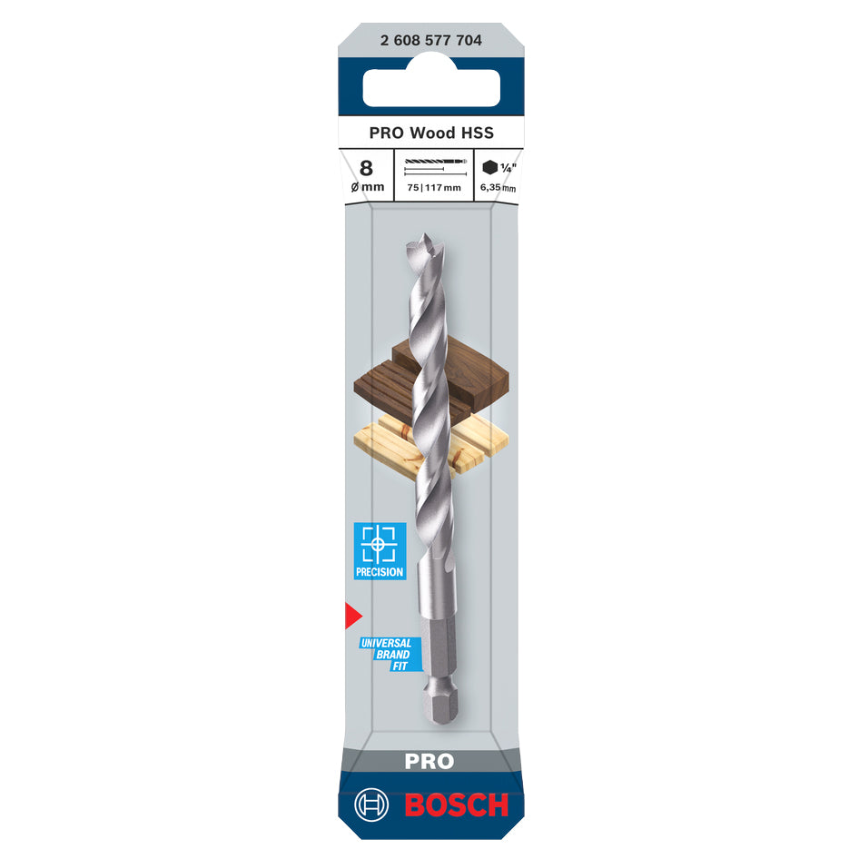 Bosch PRO Wood HSS-Holzspiralbohrer