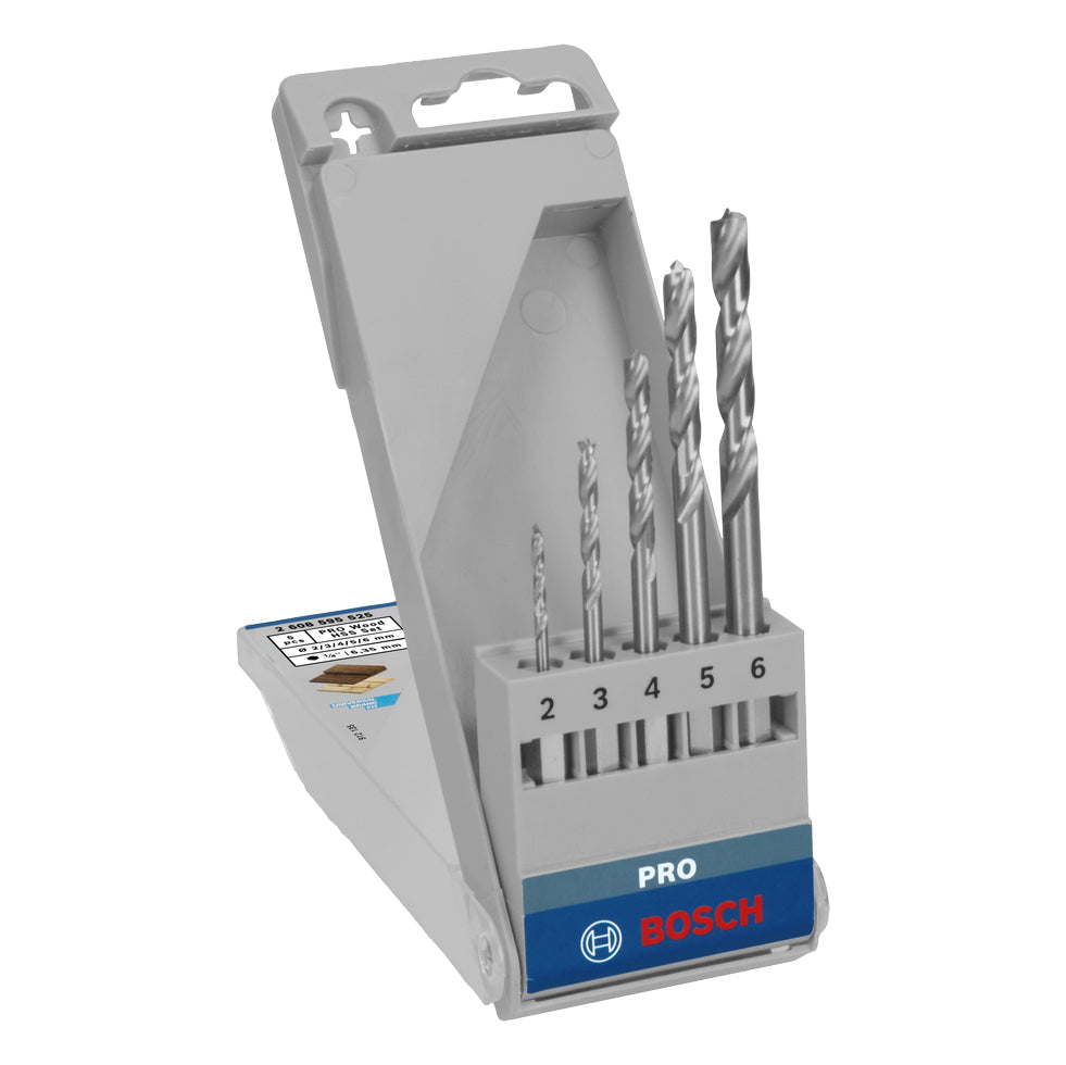 Bosch PRO Wood HSS Holzspiralbohrer Set. 5-tlg