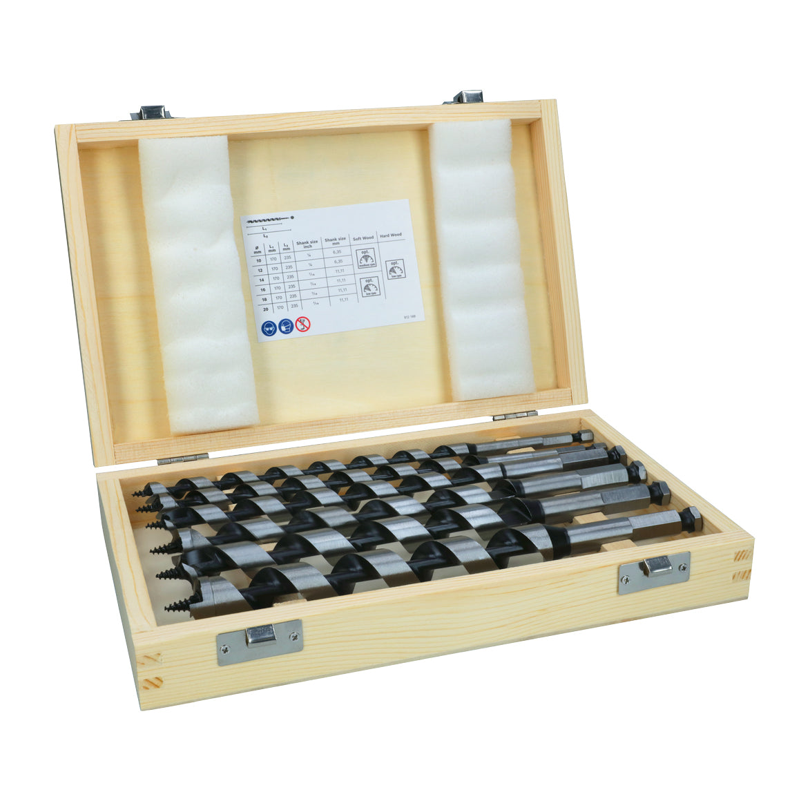 Bosch PRO Wood Holzschlangenbohrer Set, L235 mm, 6-tlg