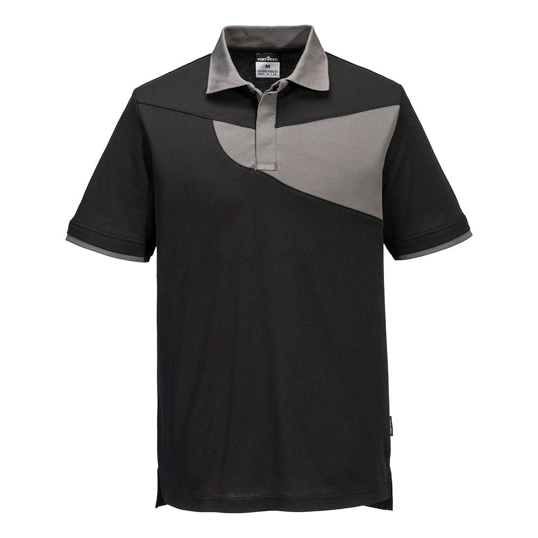 PW2 Cotton Comfort Polo Shirt S/S - Schwarz/ZoomGrau (BZR)