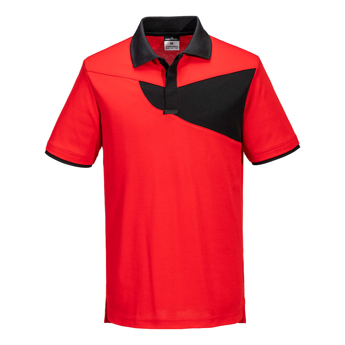PW2 Cotton Comfort Polo Shirt S/S - Rot/Schwarz (RBK)