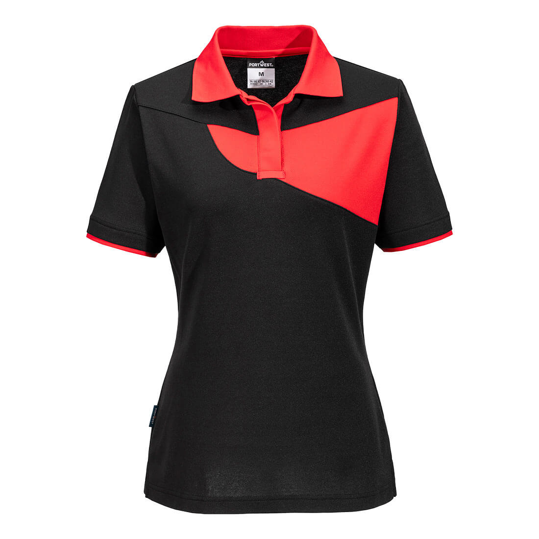 PW2 Poloshirt für Damen - Schwarz/rot (BDR)