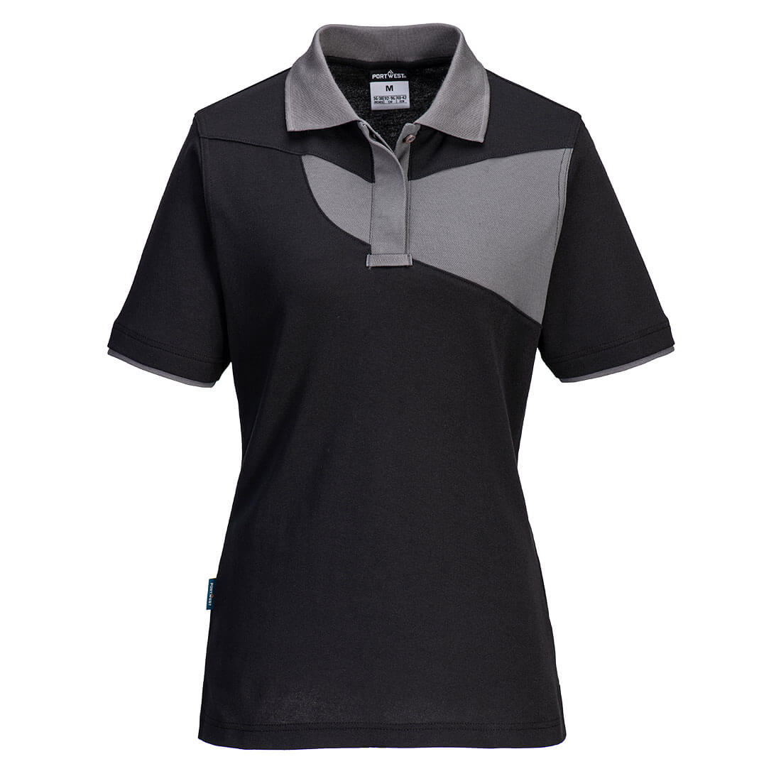 PW2 Poloshirt für Damen - Schwarz/ZoomGrau (BZR)