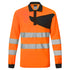 PW2 Warnschutz Polo Shirt langarm - Orange/Schwarz (OBR)