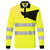 PW2 Warnschutz Polo Shirt langarm - Gelb/Schwarz (YBR)