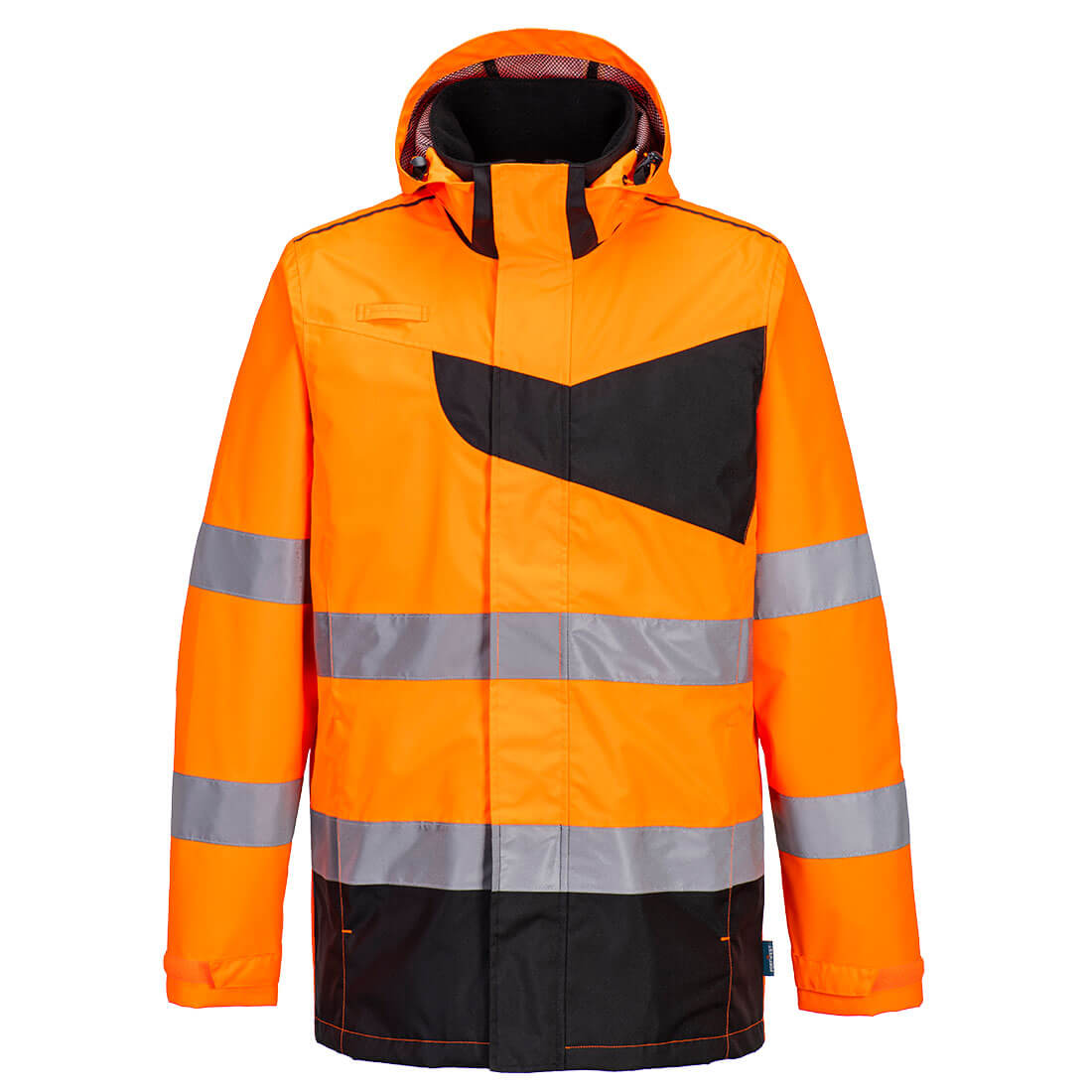 PW2 Warnschutz Regenjacke - Orange/Schwarz (OBR)