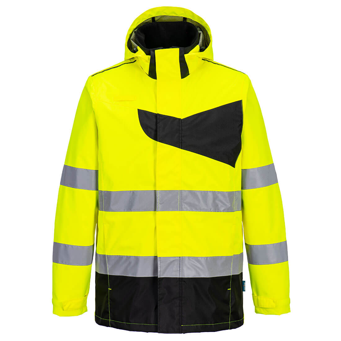 PW2 Warnschutz Regenjacke - Gelb/Schwarz (YBR)