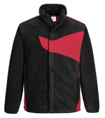 PW2 Fleecejacke - Schwarz/rot (BDR)