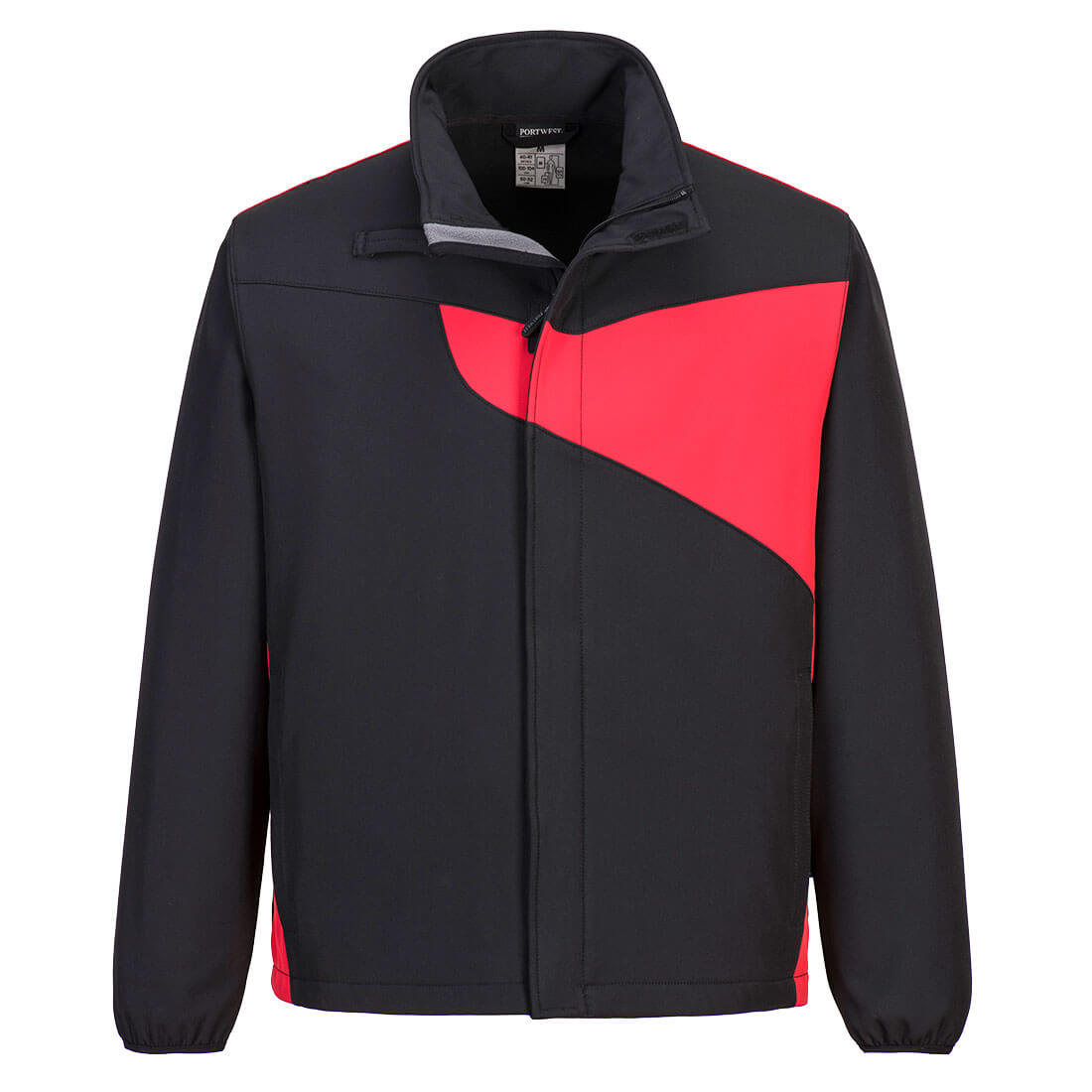 PW2 Softshelljacke (2L) - Schwarz/rot (BDR)