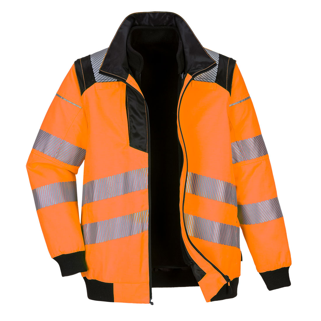 PW3 Hi-Vis 3-in-1 Pilotjacke - Orange/Schwarz (OBR)