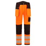 PW3 Hi-Vis Stretch-Bundhose mit Holstertaschen - Orange/Schwarz (OBR)