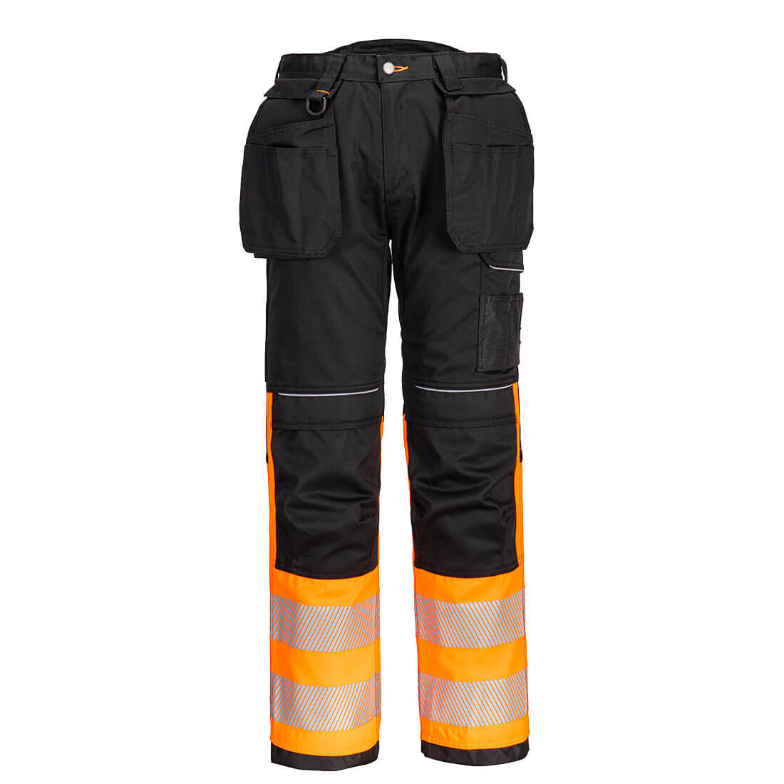 PW3 Hi-Vis Bundhose mit Holstertaschen Klasse 1 - Orange/Schwarz (OBR)