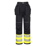 PW3 Hi-Vis Bundhose mit Holstertaschen Klasse 1 - Gelb/Schwarz (YBR)