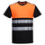 PW3 Hi-Vis Cotton Comfort T-Shirt kurzarm Klasse 1 - Schwarz/Orange (BKO)