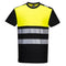 PW3 Hi-Vis Cotton Comfort T-Shirt kurzarm Klasse 1 - Schwarz/Gelb (BKY)