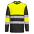 PW3 Hi-Vis Cotton Comfort T-Shirt Klasse 1, langarm - Gelb/Schwarz (YBR)