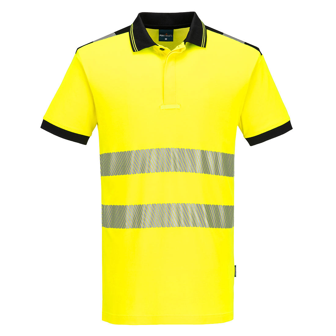 PW3 Hi-Vis Polo Shirt  S/S - Gelb/Schwarz (YBR)