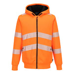 PW321 Hi-Vis Winter Hoodie mit Reißverschluss - Orange (ORR)