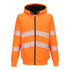 PW321 Hi-Vis Winter Hoodie mit Reißverschluss - Orange (ORR)