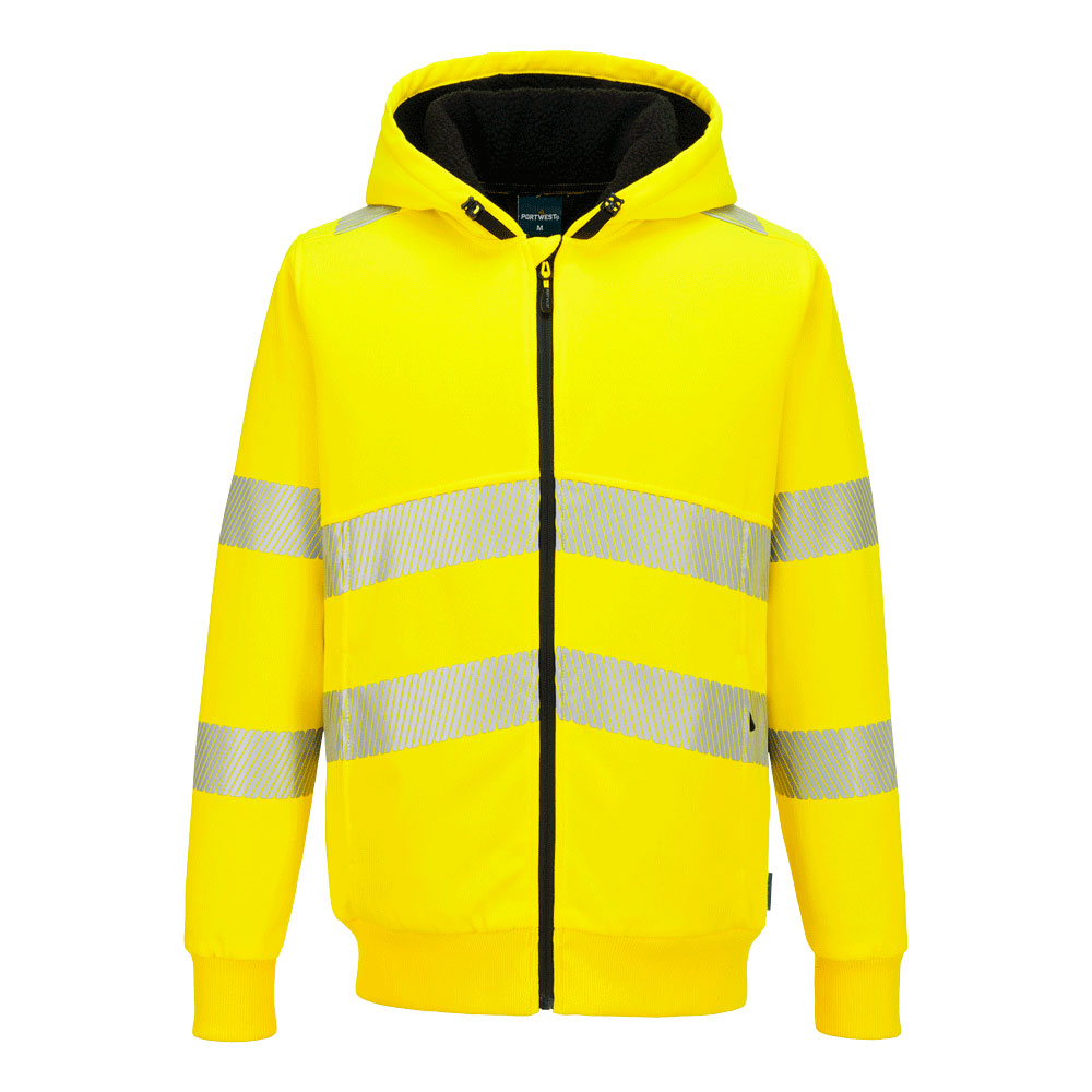 PW321 Hi-Vis Winter Hoodie mit Reißverschluss - Gelb (YER)