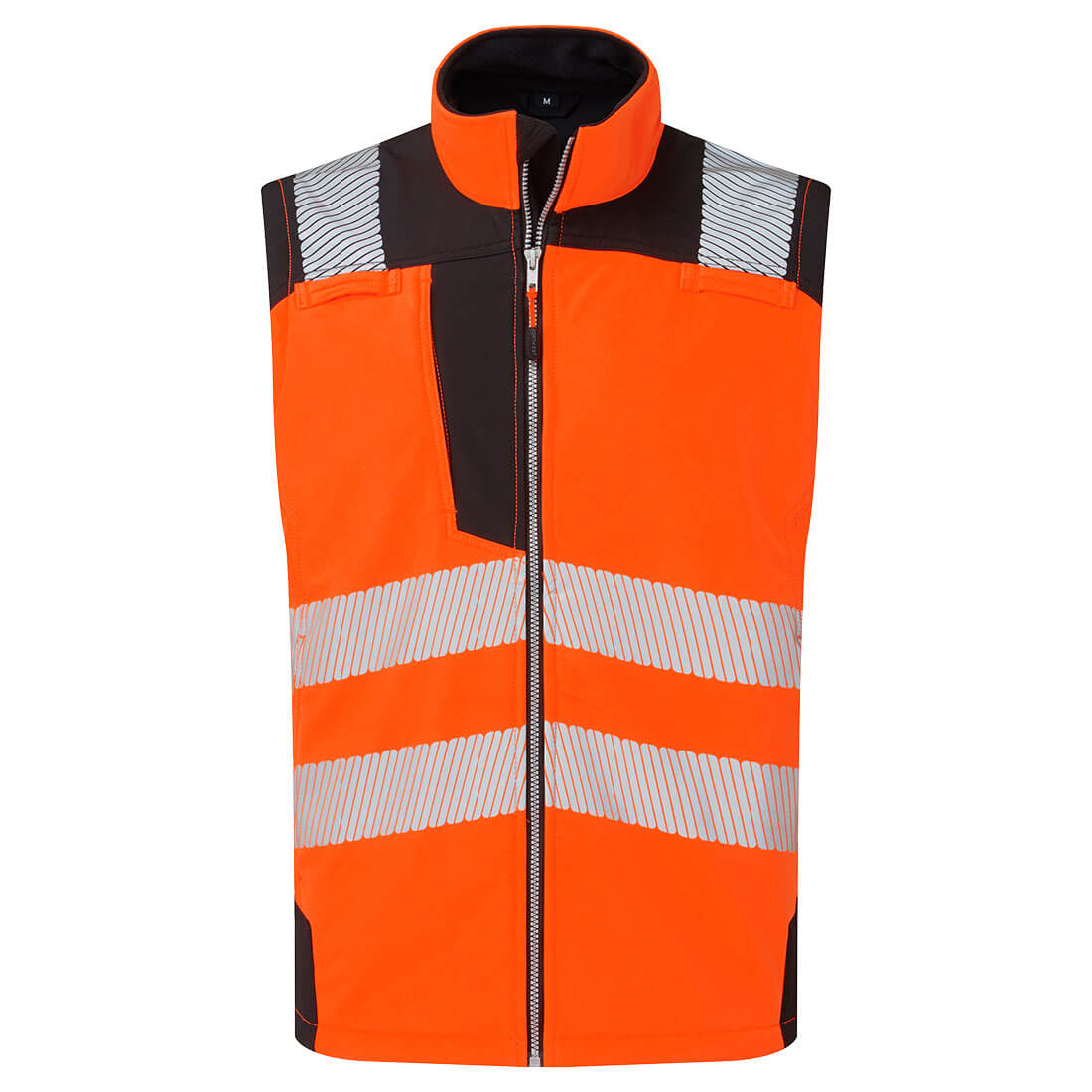 Warnschutz-Softshell-Weste (3L) - Orange/Schwarz (OBR)