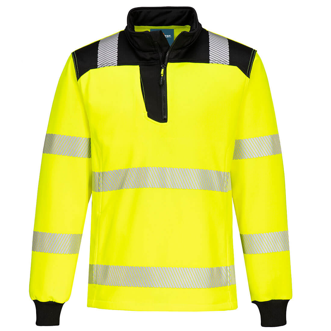 PW3 Hi-Vis Sweatshirt mit 1/4 Reißverschluss - Gelb/Schwarz (YBR)