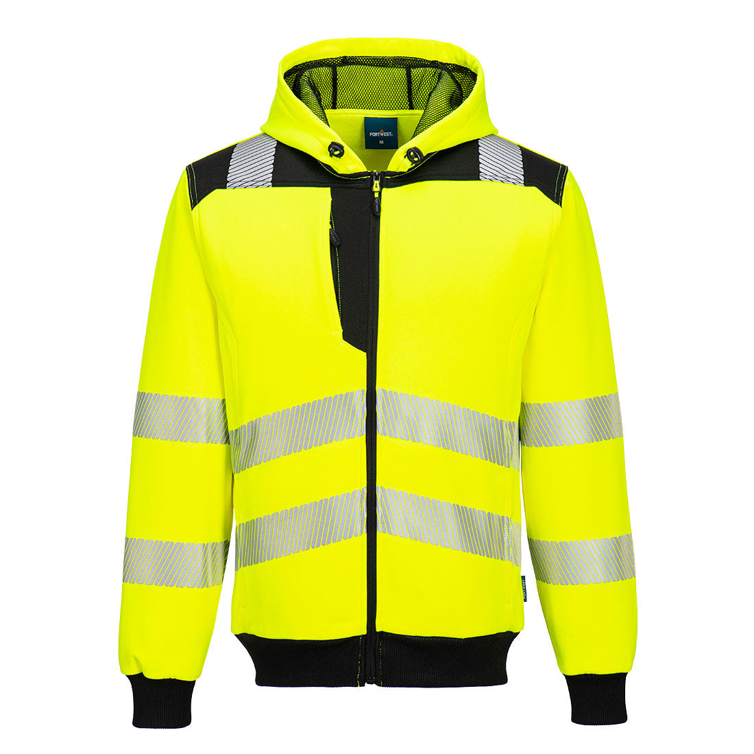 PW3 Hi-Vis Kapuzenjacke - Gelb/Schwarz (YBR)
