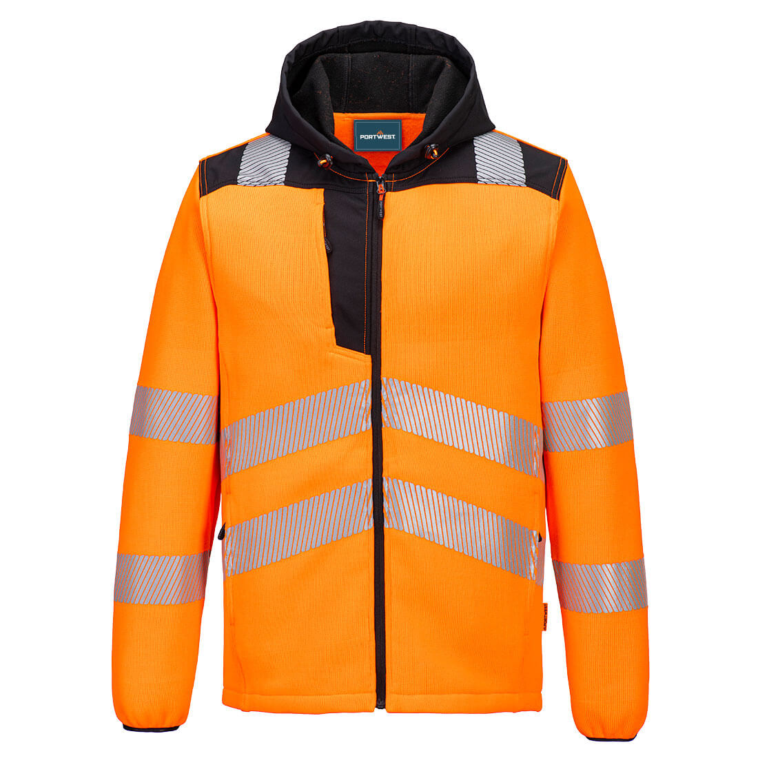 Hi-Vis Technical Fleecejacke - Orange/Schwarz (OBR)