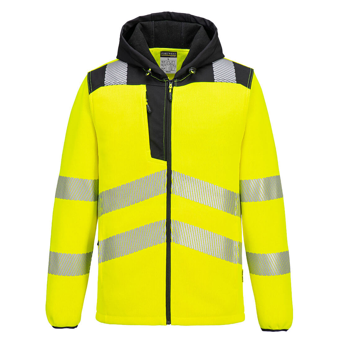 Hi-Vis Technical Fleecejacke - Gelb/Schwarz (YBR)