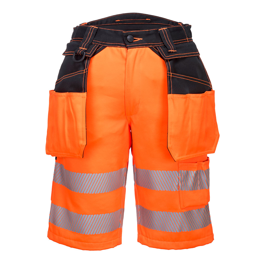 PW3 Warnschutz Shorts mit Holstertaschen - Orange/Schwarz (OBR)