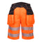 PW3 Warnschutz Shorts mit Holstertaschen - Orange/Schwarz (OBR)