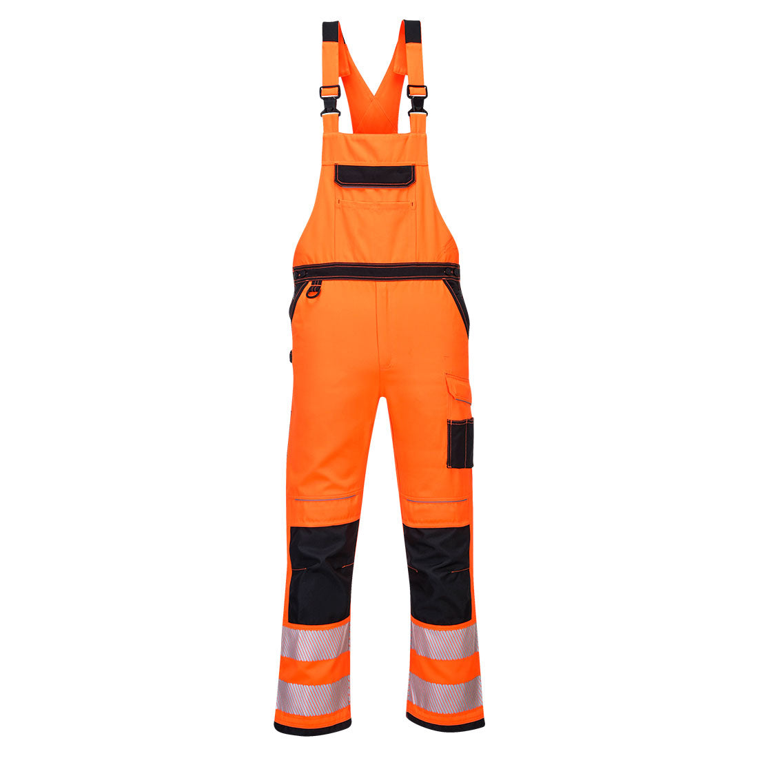 PW3 Hi-Vis Latzhose - Orange/Schwarz (OBR)