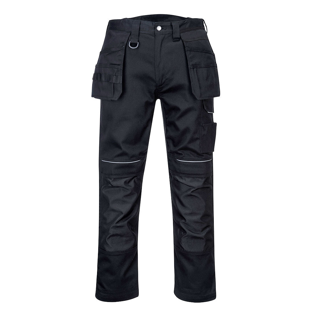 PW3 Bundhose aus Baumwolle mit Holstertaschen - Schwarz (BKR)