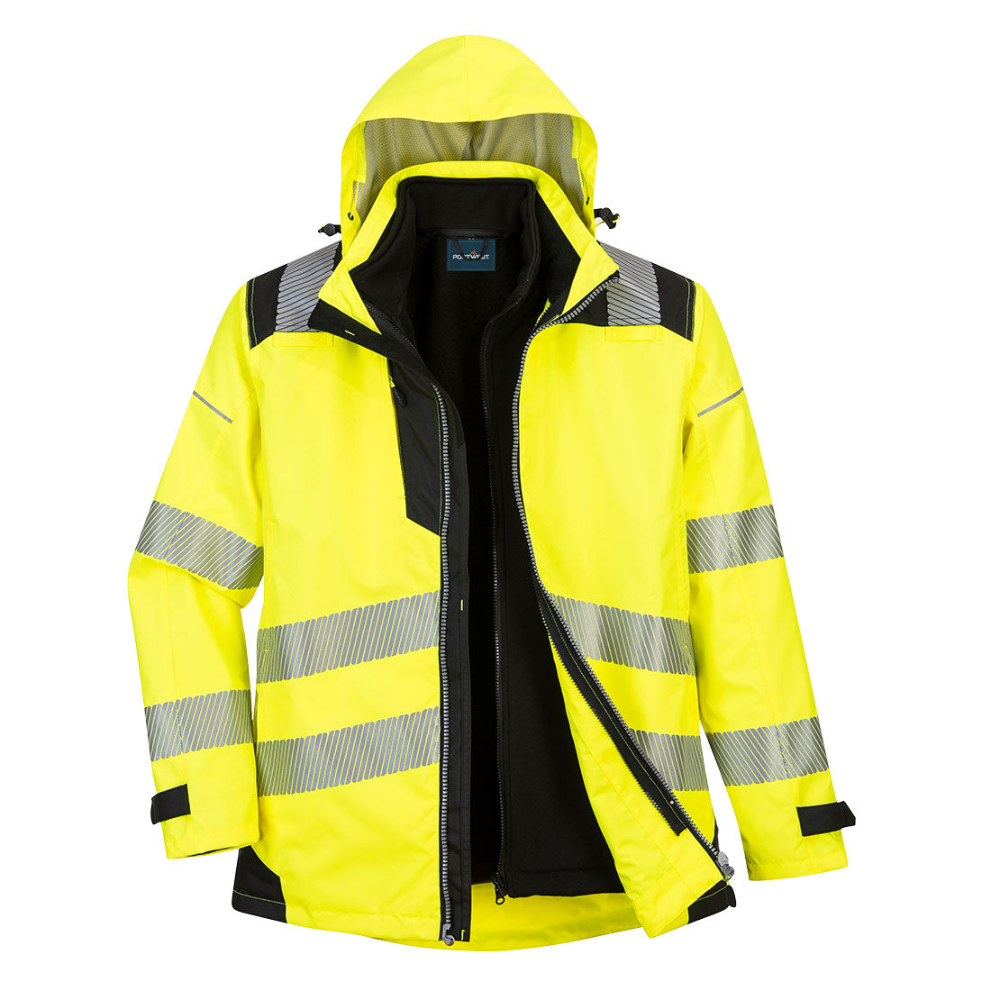 PW3 Hi-Vis 3-in-1 Jacke - Gelb/Schwarz (YBR)