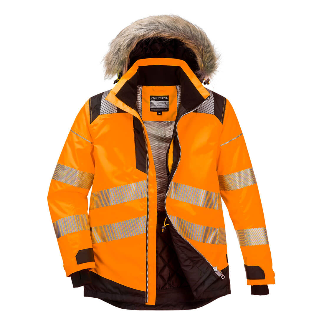 PW3 Hi-Vis Winterparka - Orange/Schwarz (OBR)