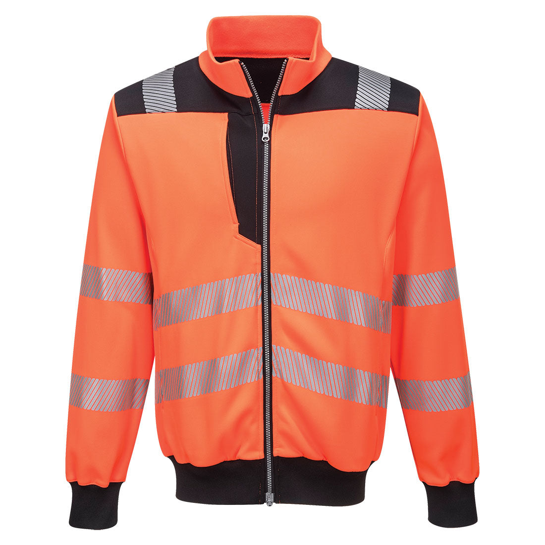 PW3 Hi-Vis Sweatjacke - Orange/Schwarz (OBR)