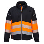 PW3 Hi-Vis Softshelljacke Klasse 1 (3L) - Schwarz/Orange (BKO)