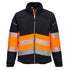 PW3 Hi-Vis Softshelljacke Klasse 1 (3L) - Schwarz/Orange (BKO)
