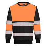 PW3 Hi-Vis Sweatshirt Klasse 1 - Orange/Schwarz (OBR)