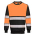 PW3 Hi-Vis Sweatshirt Klasse 1 - Orange/Schwarz (OBR)