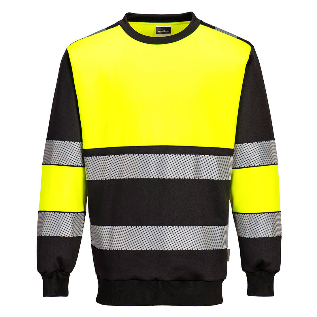 PW3 Hi-Vis Sweatshirt Klasse 1 - Gelb/Schwarz (YBR)