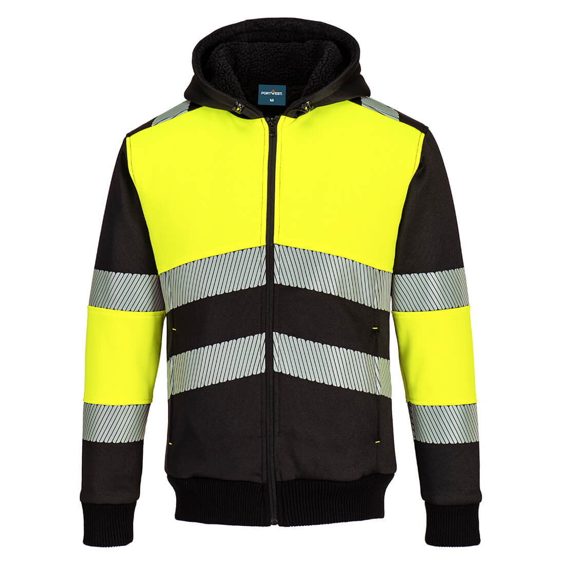 PW3 Hi-Vis Winter Kapuzenjacke Klasse 1 - Gelb/Schwarz (YBR)
