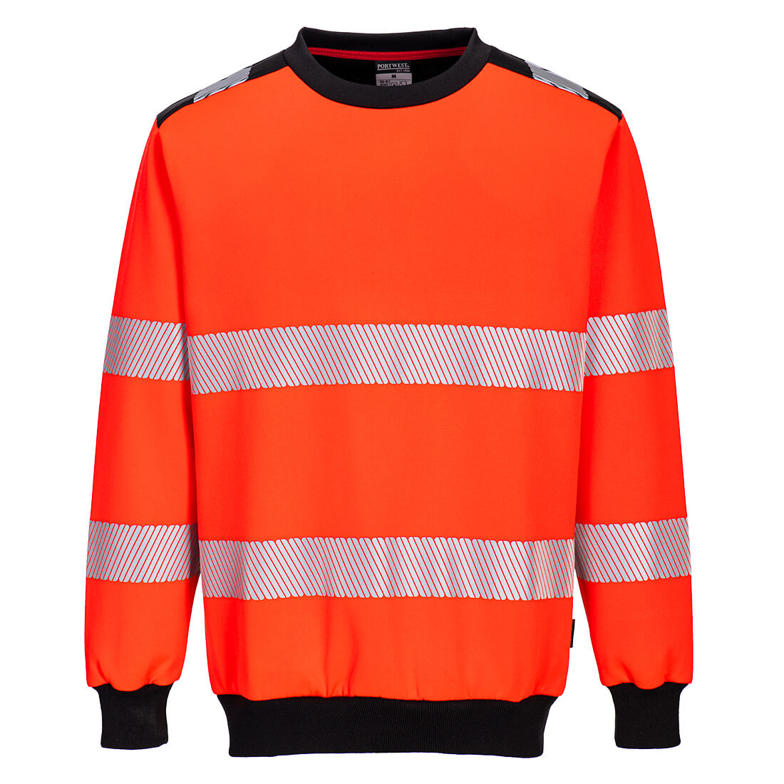 PW3 Hi-Vis Sweatshirt - Rot/Schwarz (RBK)
