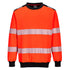 PW3 Hi-Vis Sweatshirt - Rot/Schwarz (RBK)