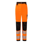 PW3 Hi-Vis Stretch Damen Arbeitshose - Orange/Schwarz (OBR)
