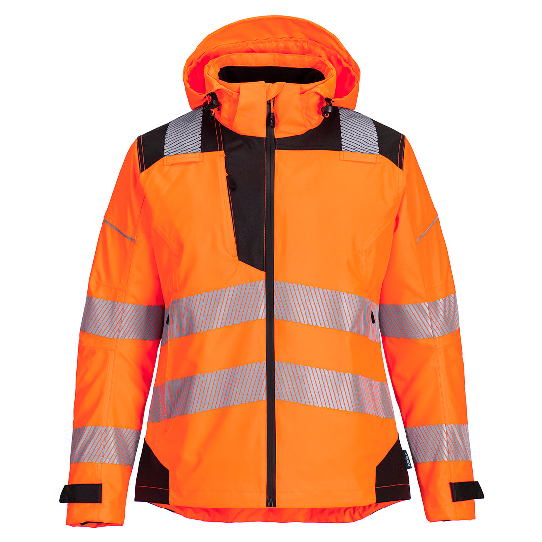 PW3 Hi-Vis Damen Regenjacke - Orange/Schwarz (OBR)