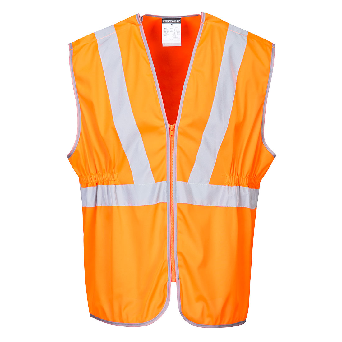 Hi-Vis Weste mit Reißverschluss lang - Orange (ORR)
