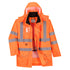 Hi-Vis 7-in-1 Verkehrsjacke atmungsaktiv - Orange (ORR)