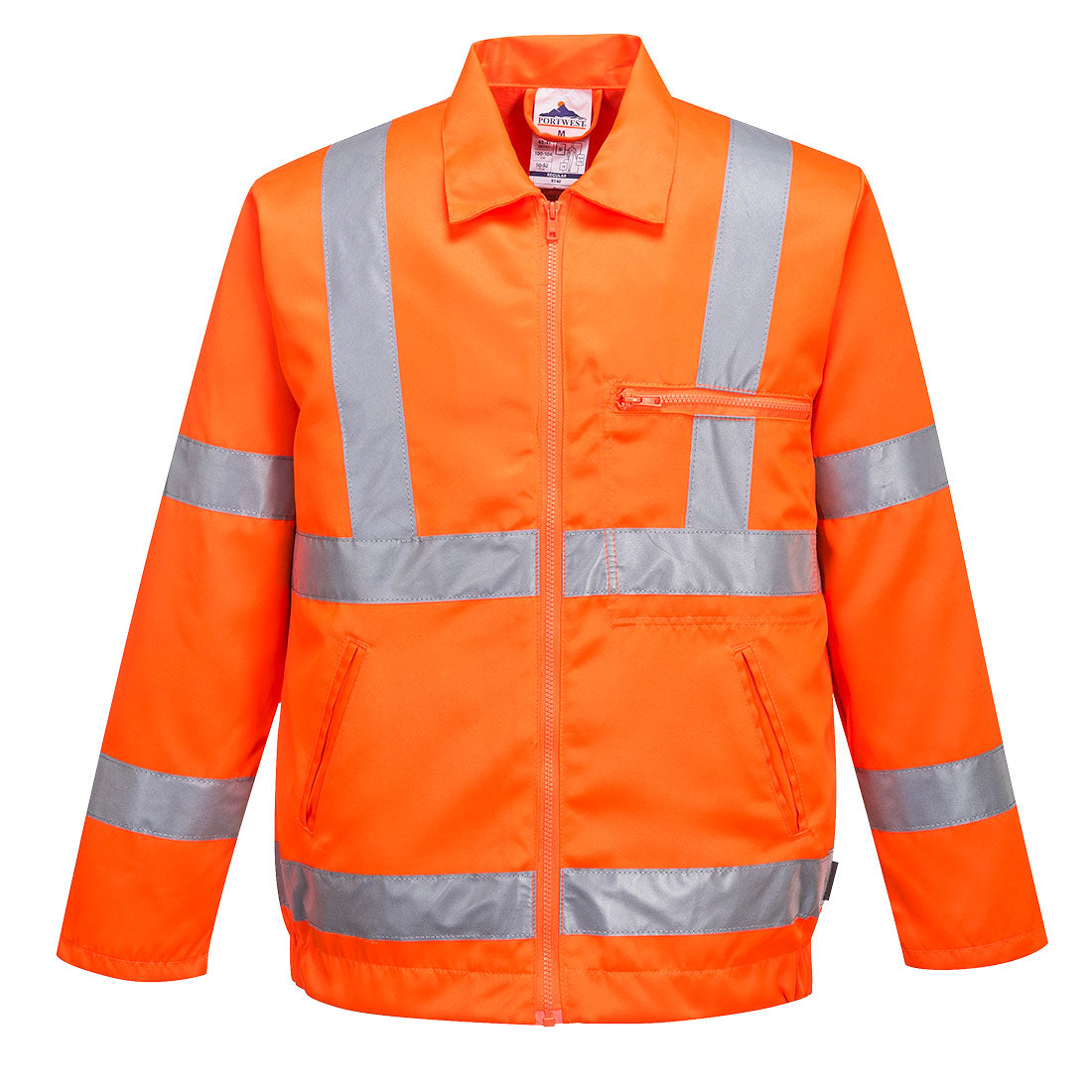 Hi-Vis Pilotjacke aus Polyester-Baumwolle - Orange (ORR)