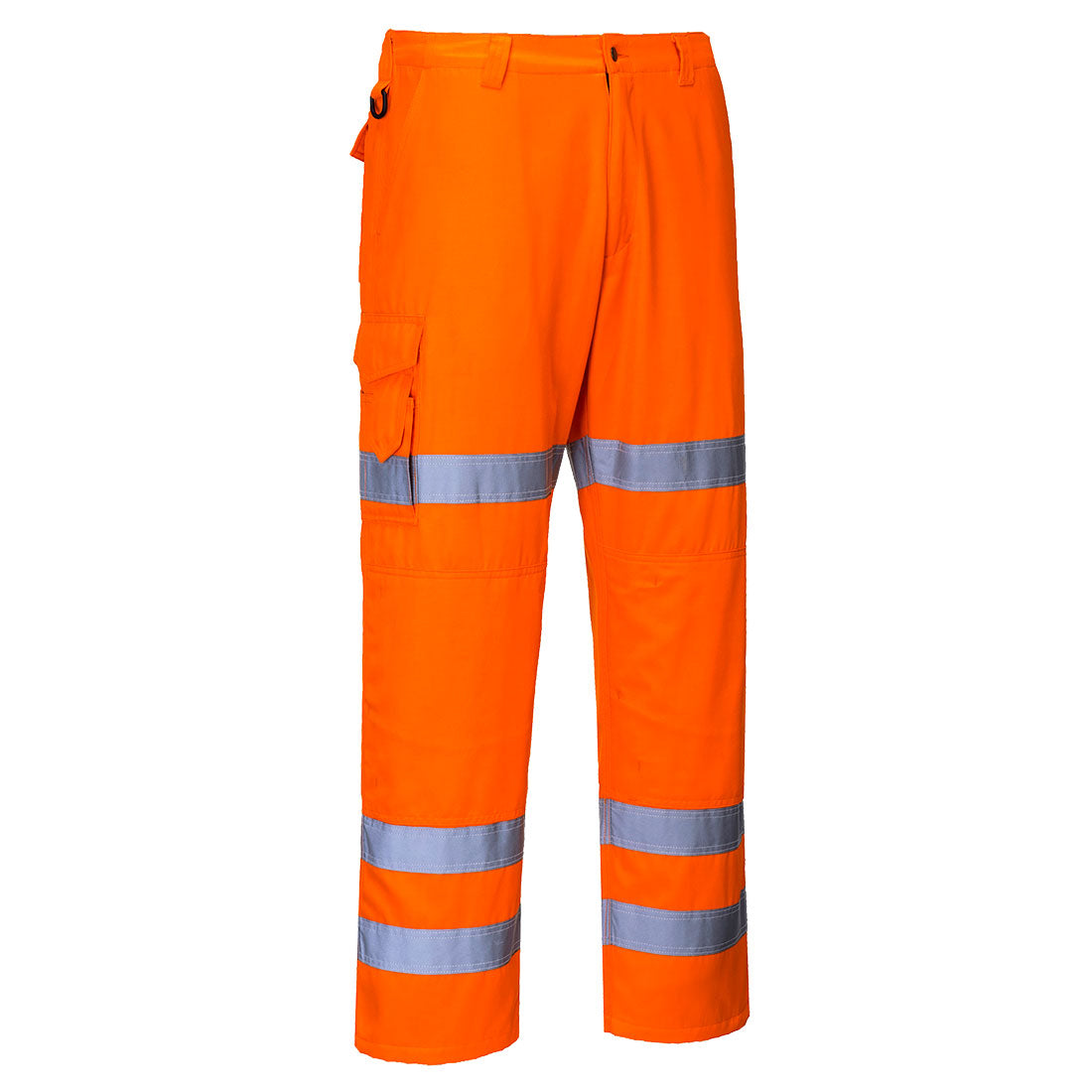 Hi-Vis Bahn Arbeitshose mit drei Reflexstreifen - Orange (ORR)